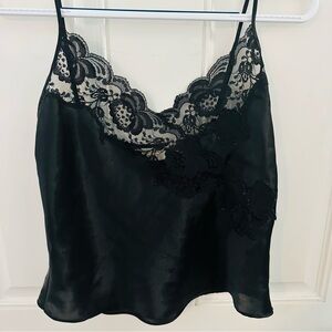 Victoria's Secret Tank S | Vintage Gold Label Satin Lace